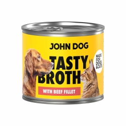 JOHN DOG TASTY BROTH ZUPA FILET Z WOŁOWINY KONSERWA 140g